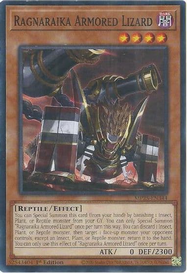 Ragnaraika Armored Lizard 2025 Mega-Pack Yu-Gi-Oh! card