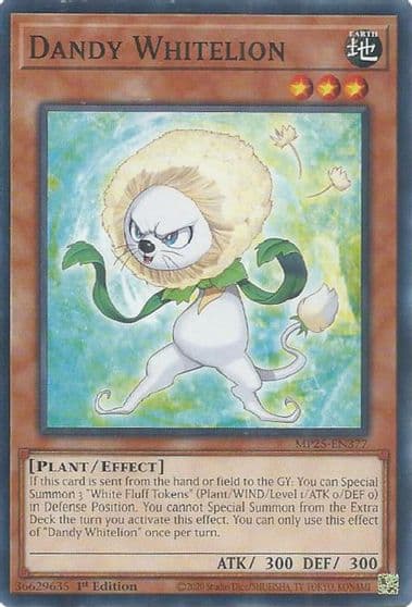 Dandy Whitelion 2025 Mega-Pack Yu-Gi-Oh! card