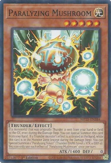 Paralyzing Mushroom 2025 Mega-Pack Yu-Gi-Oh! card