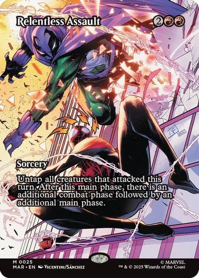 Relentless Assault Borderless Marvel Universe Eternal-Legal Magic card