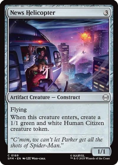 News Helicopter Marvel's Spider-Man Magic card
