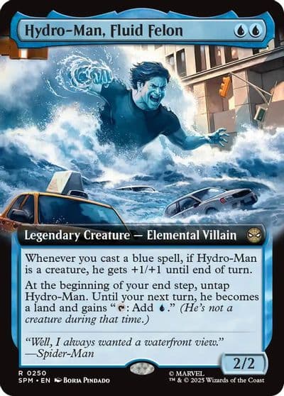 Hydro Man Fluid Felon Extended Art Marvel's Spider-Man Magic card