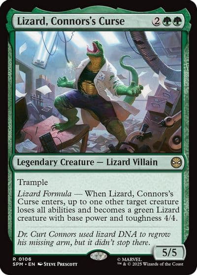 Lizard Connorss Curse Marvel's Spider-Man Magic card