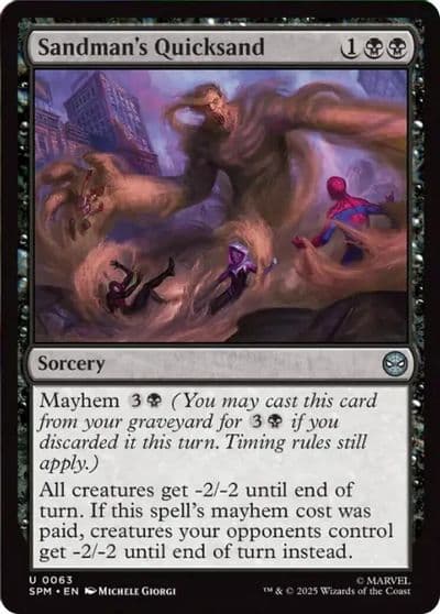 Sandmans Quicksand Marvel's Spider-Man Magic card