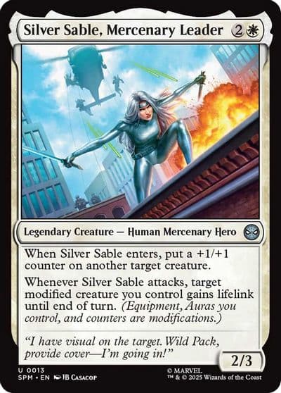 Silver Sable Mercenary Leader Marvel's Spider-Man Magic card