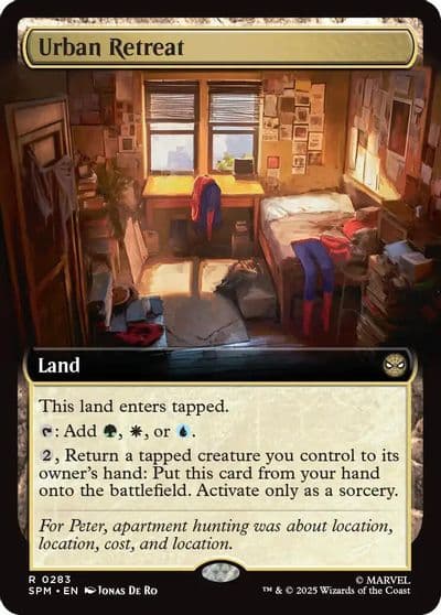 Urban Retreat Extended Art Marvel's Spider-Man Magic card