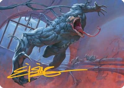 Venom Evil Unleashed Art Card Gold Stamped Signature Art Series: Marvel's Spider-Man Magic card