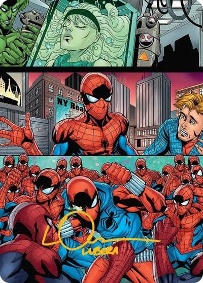 The Clone Saga Art Card Gold Stamped Signature Art Series: Marvel's Spider-Man Magic card