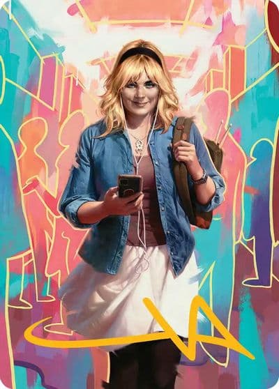 Gwen Stacy Art Card Gold Stamped Signature 13 54 Art Series: Marvel's Spider-Man Magic card
