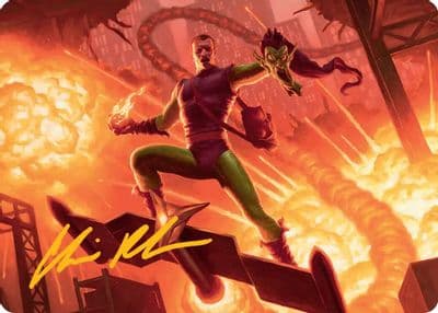 Green Goblin Revenant Art Card Gold Stamped Signature Art Series: Marvel's Spider-Man Magic card