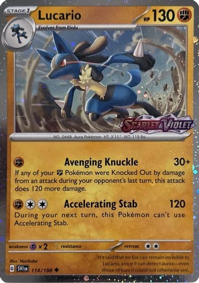 Lucario (Scarlet & Violet Stamp) Miscellaneous Cards & Products Pokemon card