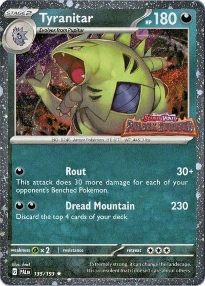 Tyranitar (Paldea Evolved Stamp) Miscellaneous Cards & Products Pokemon card