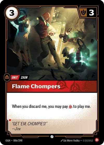 Flame Chompers Origins Riftbound card