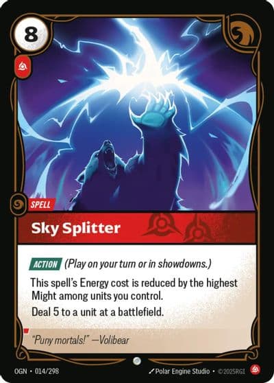 Sky Splitter Origins Riftbound card