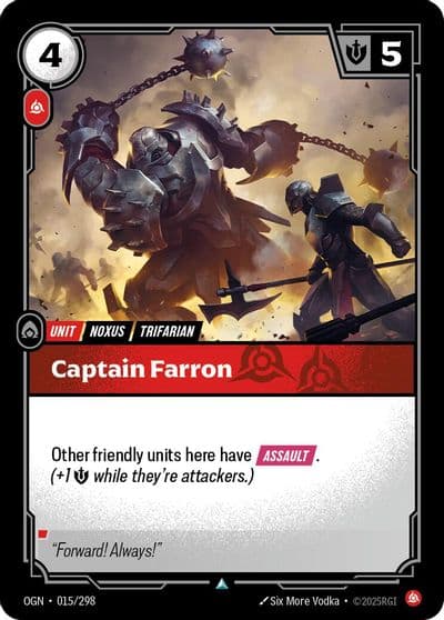 Captain Farron Origins Riftbound card