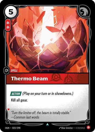 Thermo Beam Origins Riftbound card