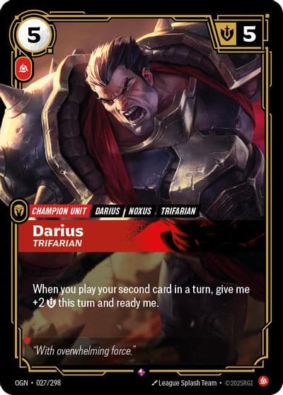 Darius Trifarian Origins Riftbound card