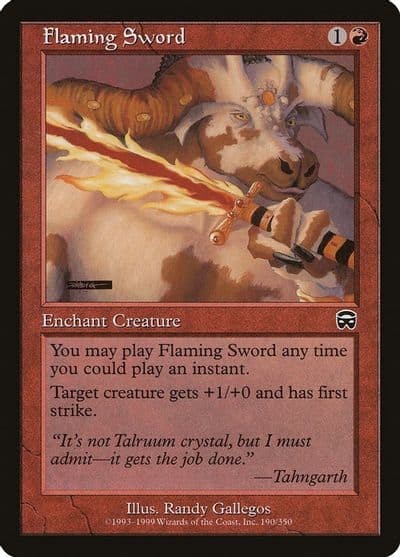 Flaming Sword Mercadian Masques Magic card