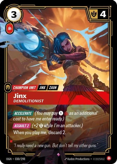 Jinx Demolitionist Origins Riftbound card