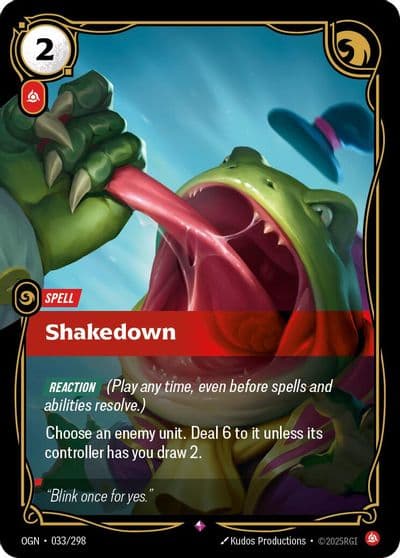 Shakedown Origins Riftbound card