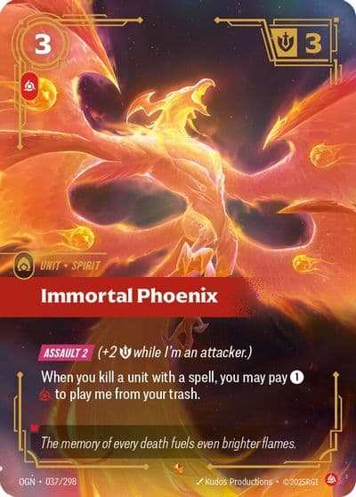 Immortal Phoenix Origins Riftbound card