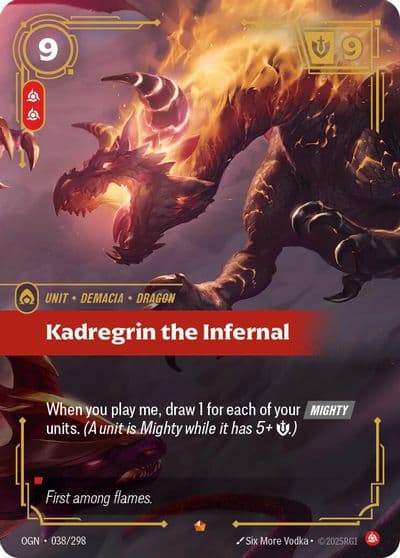 Kadregrin the Infernal Origins Riftbound card