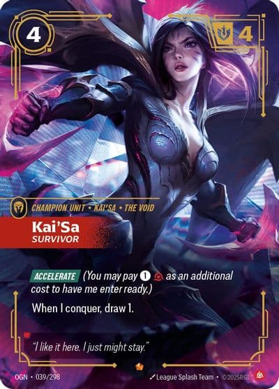 KaiSa Survivor Origins Riftbound card