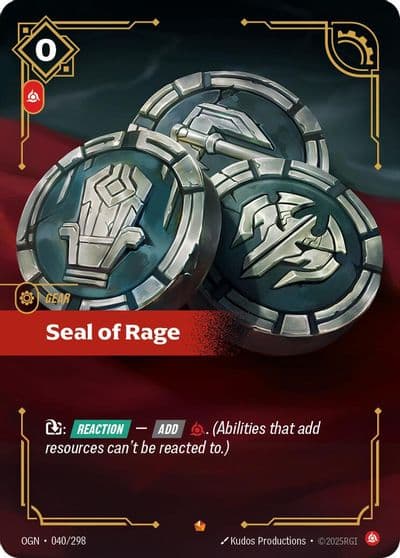 Seal of Rage Origins Riftbound card
