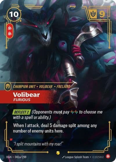 Volibear Furious Alternate Art Origins Riftbound card