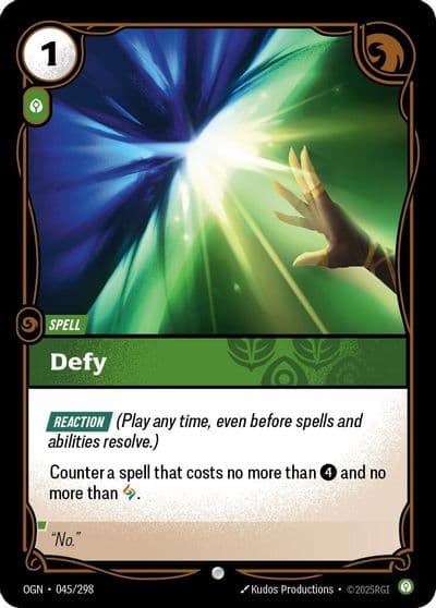 Defy Origins Riftbound card