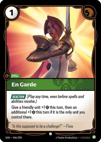 En Garde Origins Riftbound card