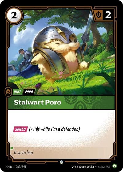 Stalwart Poro Origins Riftbound card