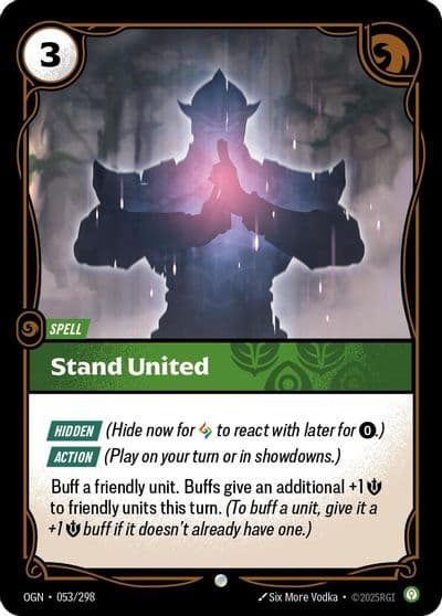 Stand United Origins Riftbound card