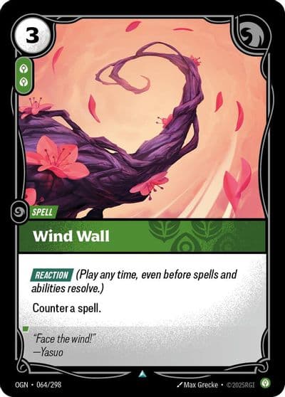 Wind Wall Origins Riftbound card