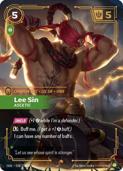 Lee Sin Ascetic Origins Riftbound card