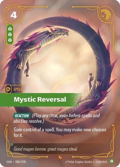 Mystic Reversal Origins Riftbound card