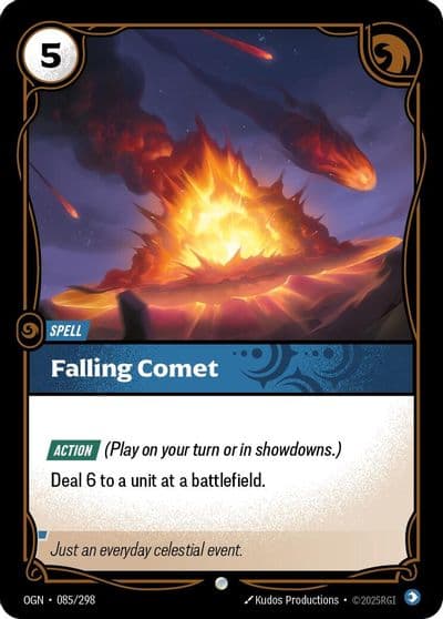 Falling Comet Origins Riftbound card