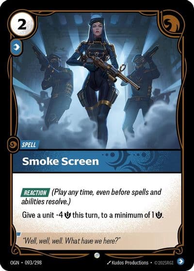 Smoke Screen Origins Riftbound card