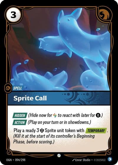 Sprite Call Origins Riftbound card