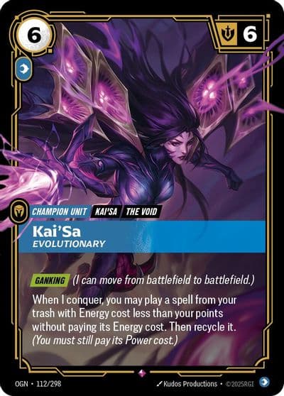 KaiSa Evolutionary Origins Riftbound card