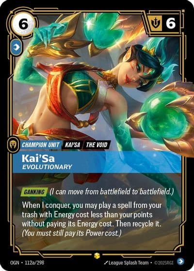 KaiSa Evolutionary Alternate Art Origins Riftbound card