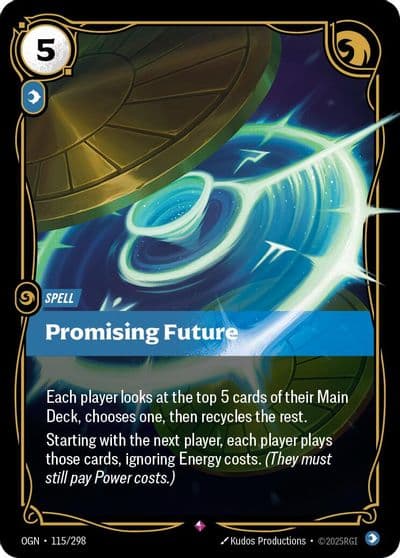 Promising Future Origins Riftbound card
