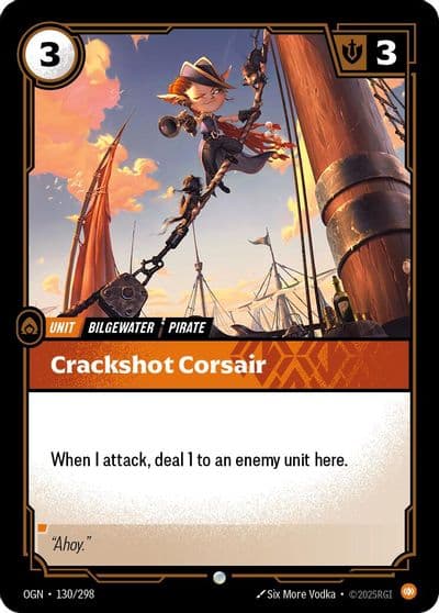 Crackshot Corsair Origins Riftbound card