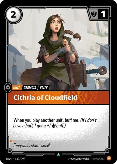 Cithria of Cloudfield Origins Riftbound card
