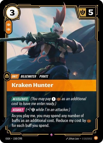Kraken Hunter Origins Riftbound card