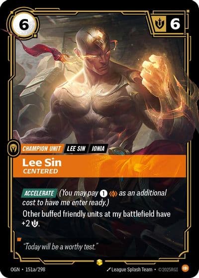 Lee Sin Centered Alternate Art Origins Riftbound card