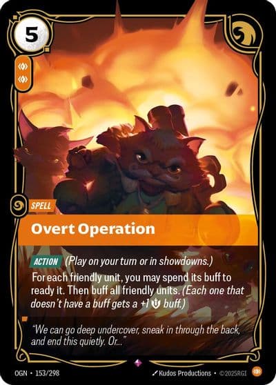 Overt Operation Origins Riftbound card