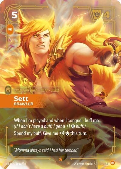 Sett Brawler Origins Riftbound card