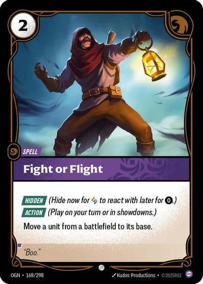 Fight or Flight Origins Riftbound card