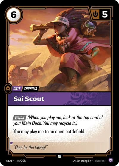 Sai Scout Origins Riftbound card